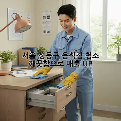 서울 성동구 음식점 청소, 깨끗함으로 매출 UP!