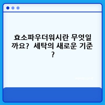 효소파우더워시 요약정보 우선 확인: 세탁혁명의 시작? 장점, 단점, 사용법 완벽 정리