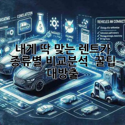 내게 딱 맞는 렌트카🚗 종류별 비교분석 & 꿀팁 대방출!